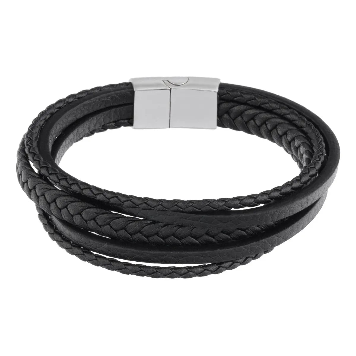 U.S. POLO JW9069BR Ανδρικό Βραχιόλι Από Ατσάλι με Δέρμα - Κοσμηματοπωλείο Goldy