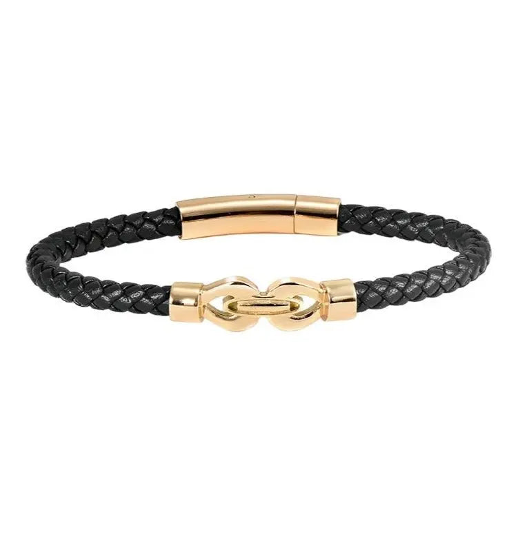 U.S. POLO JW9216BR Ανδρικό Βραχιόλι Από Ατσάλι και Δέρμα - Κοσμηματοπωλείο Goldy