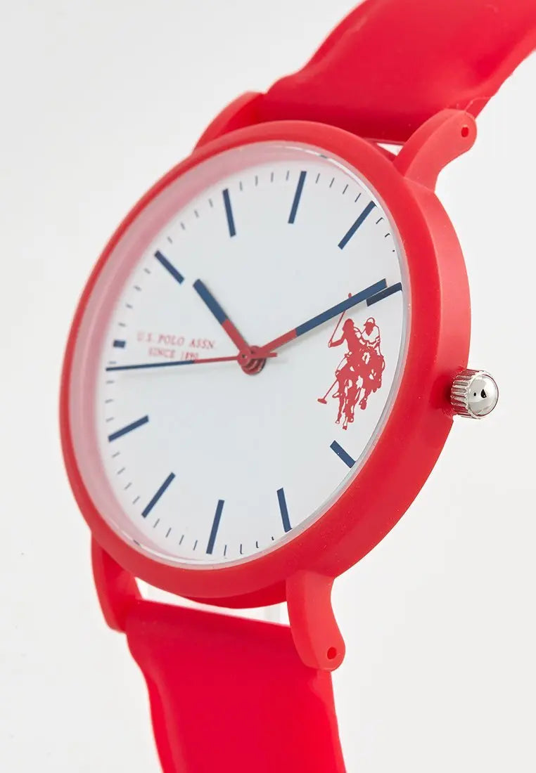 U.S. POLO USP3174RD Red Rubber Strap - Κοσμηματοπωλείο Goldy