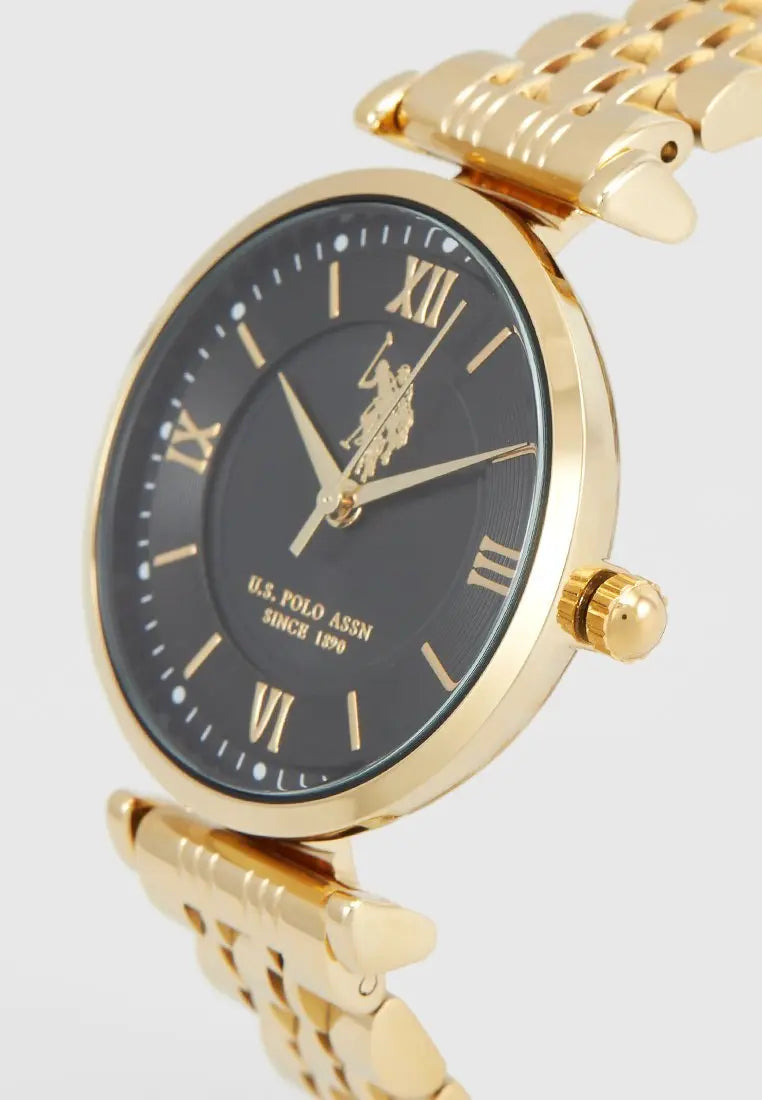 U.S. POLO USP5997BK Harper Gold Metallic Bracelet - Κοσμηματοπωλείο Goldy