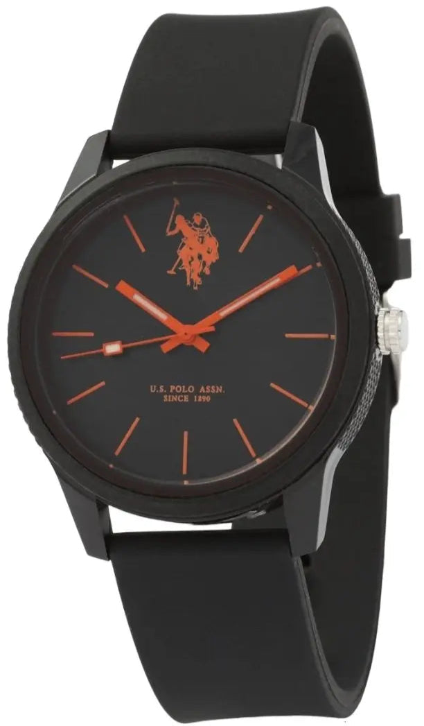 U.S. POLO USP7081BK Michael Black Silicon Strap - Κοσμηματοπωλείο Goldy