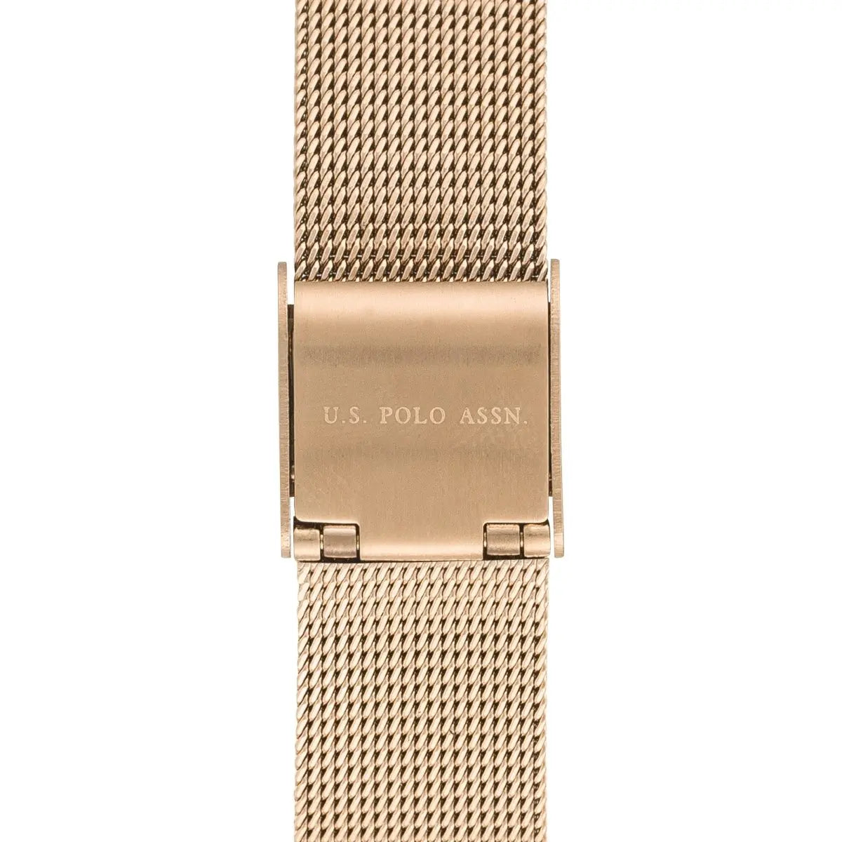 U.S. POLO USP8034RG Chloe Rose Gold Metallic Mesh Bracelet - Κοσμηματοπωλείο Goldy