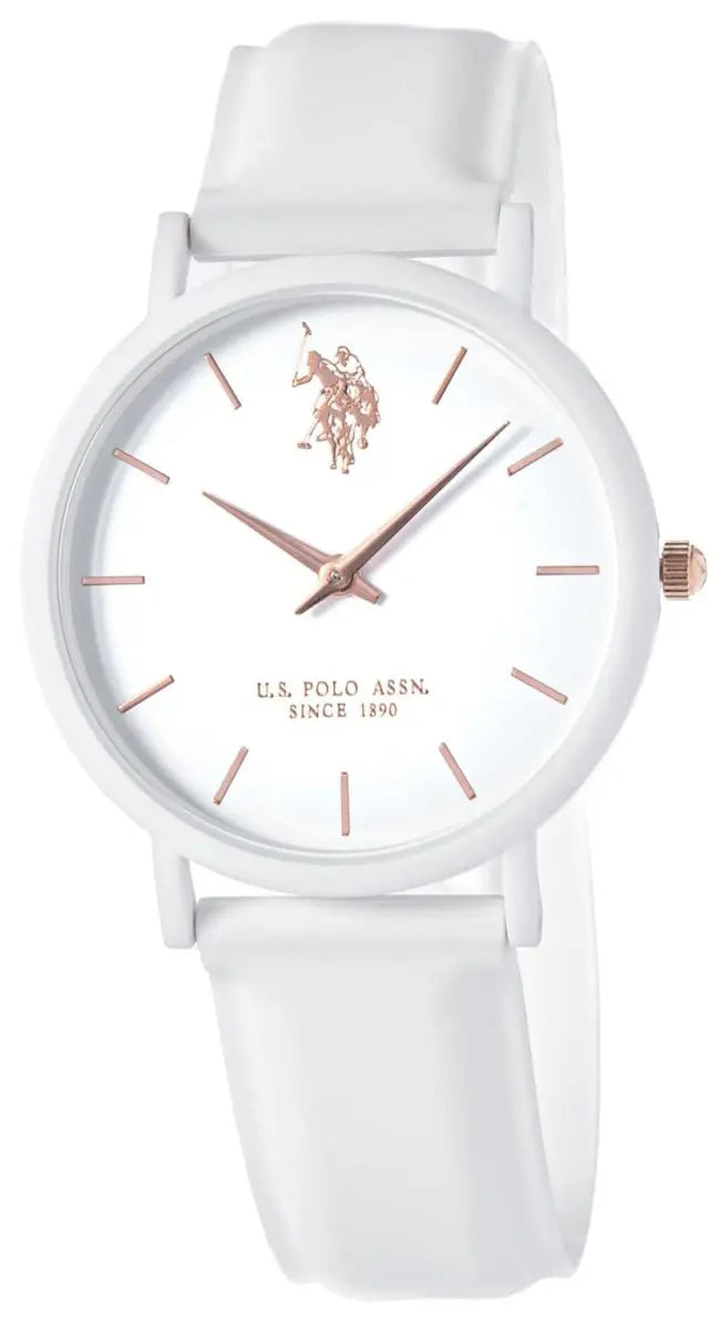 U.S. POLO USP8056WH Lucy White Silicon Strap - Κοσμηματοπωλείο Goldy