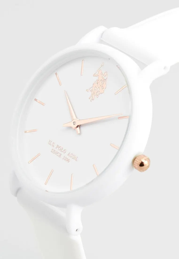 U.S. POLO USP8056WH Lucy White Silicon Strap - Κοσμηματοπωλείο Goldy