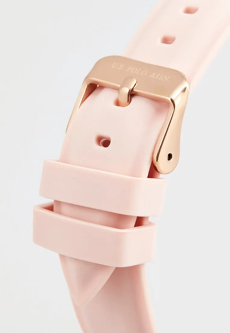 U.S. POLO USP8058PK Lucy Pink Silicon Strap - Κοσμηματοπωλείο Goldy