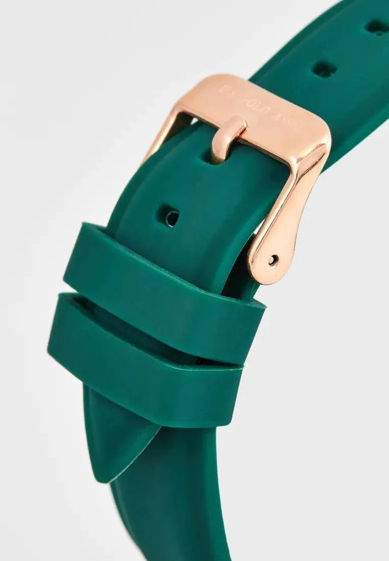 U.S. POLO USP8161GR Lucy Green Silicon Strap - Κοσμηματοπωλείο Goldy