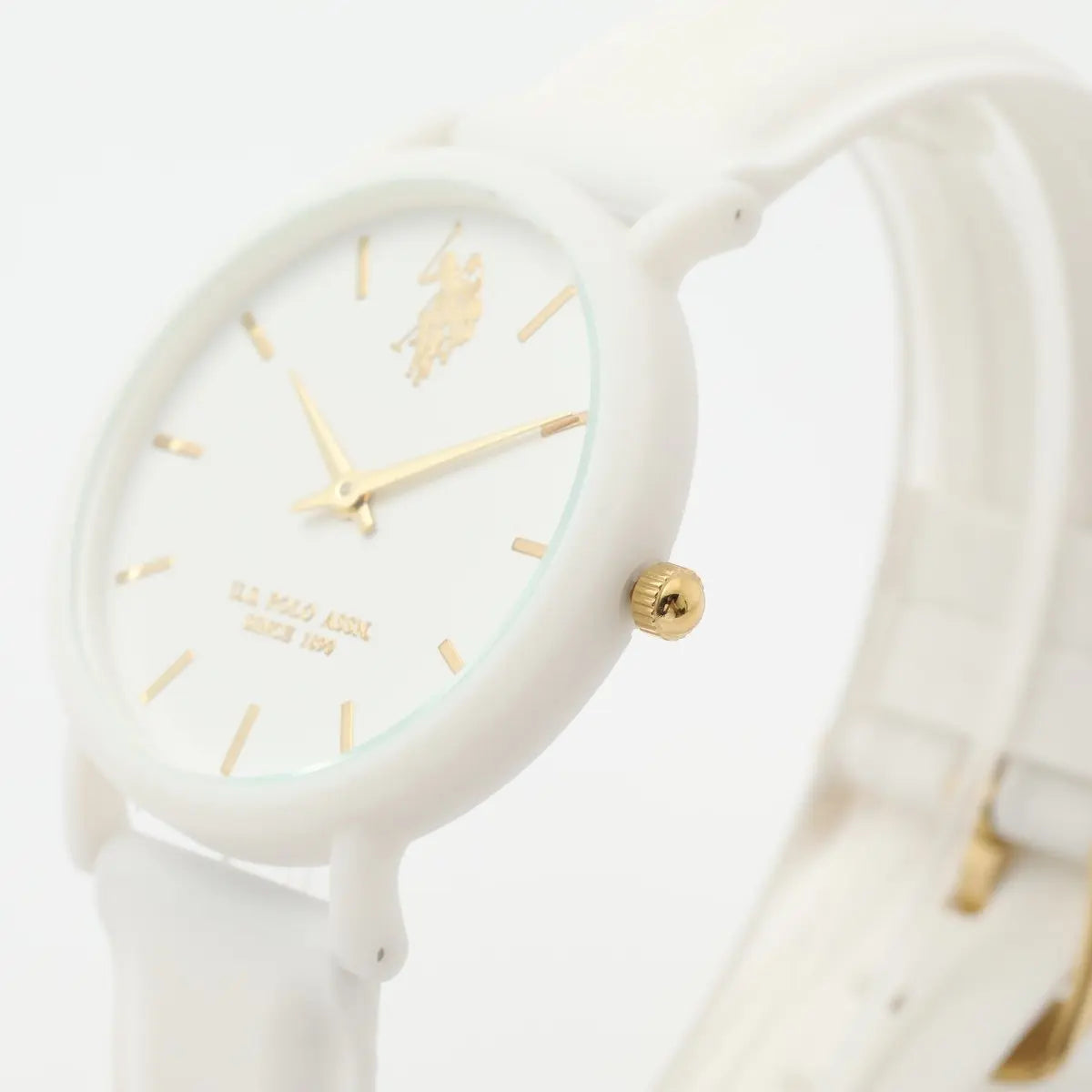 U.S. POLO USP8162IV Lucy White Silicon Strap - Κοσμηματοπωλείο Goldy