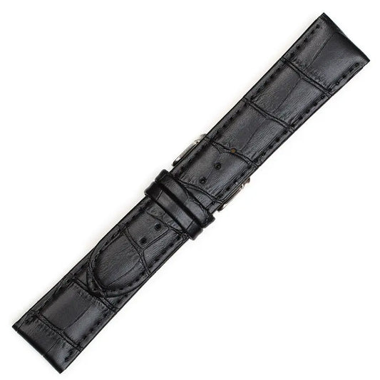 Λουρί Μακρύ 0221BK Black Leather Strap XL
