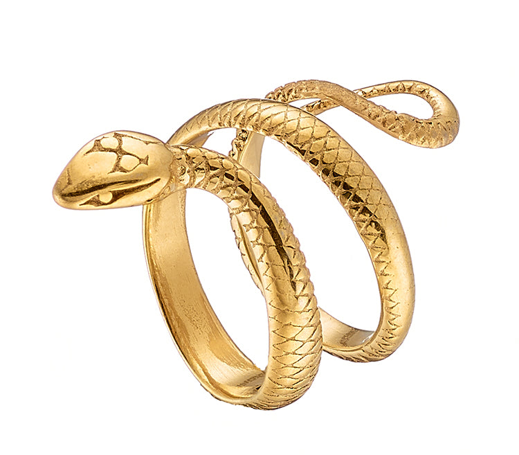 Ring N02460G Made of Gold Plated Steel