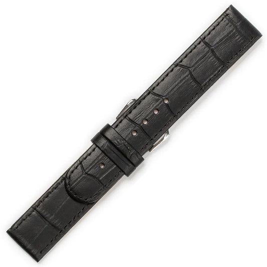 Λουρί 0444BK Black Leather Strap