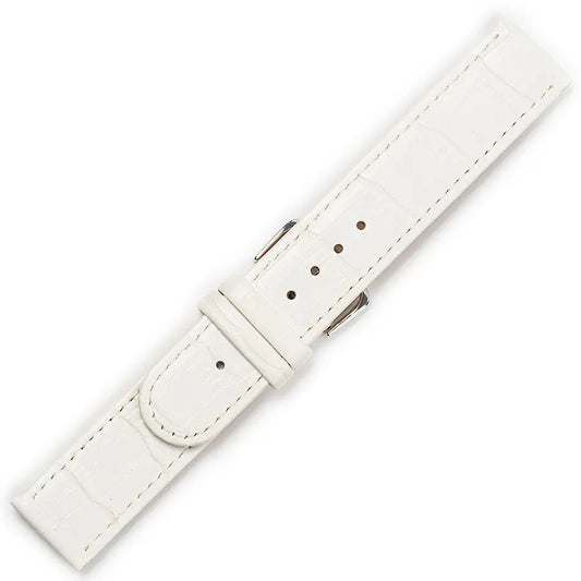 Λουρί 0444WH White Leather Strap