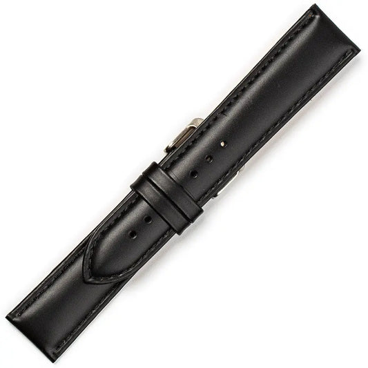 Λουρί 0472BK Black Leather Strap