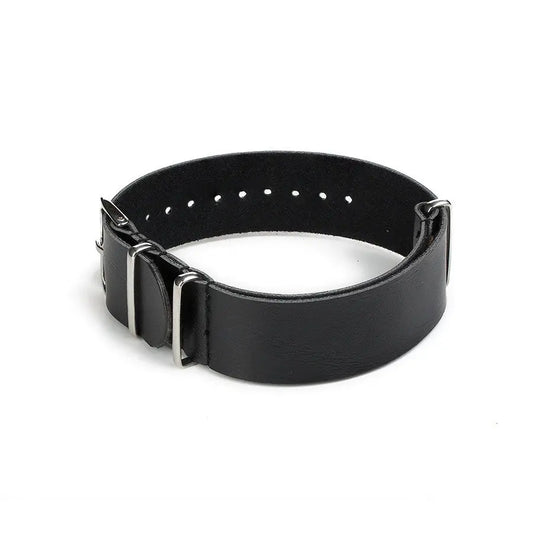 Λουρί 0480BK Black Leather Strap