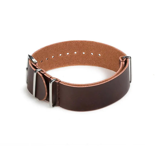 Λουρί 0480DBR Dark Brown Leather Strap