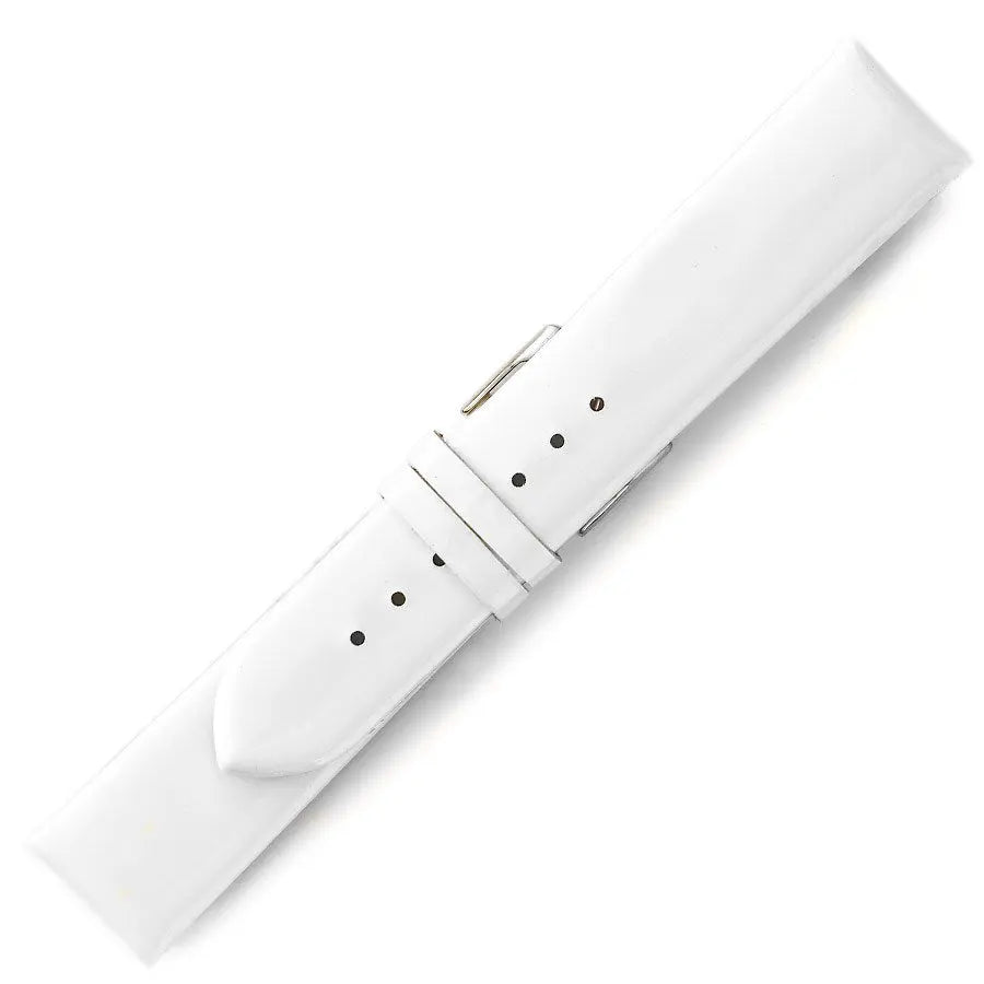 Λουρί 0489WH Gloss White Leather Strap