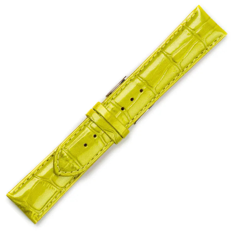 Λουρί 0496GR Green Leather Strap