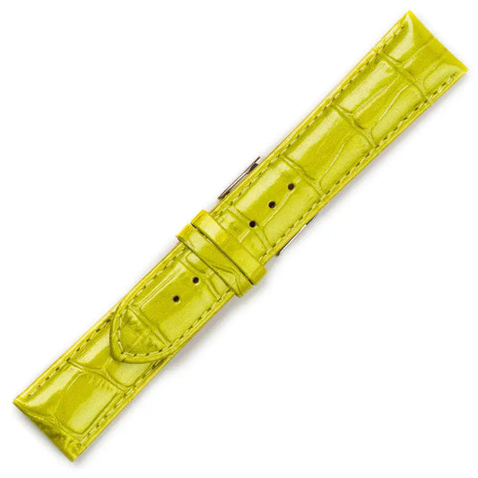 Λουρί 0496GR Green Leather Strap