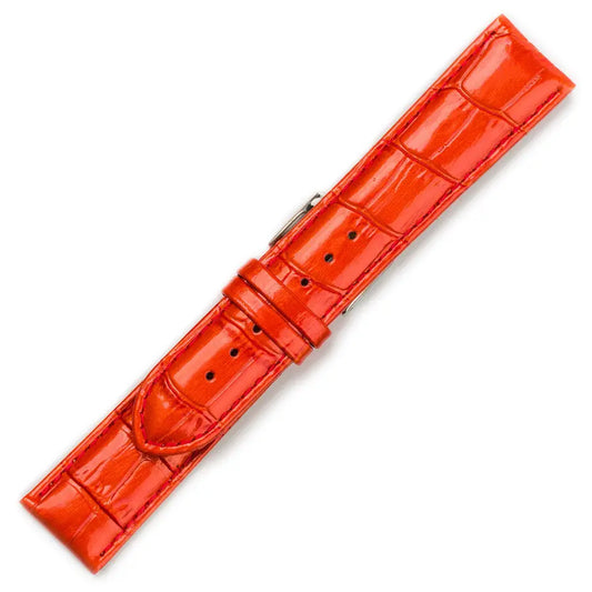 Λουρί 0496RD Red Leather Strap