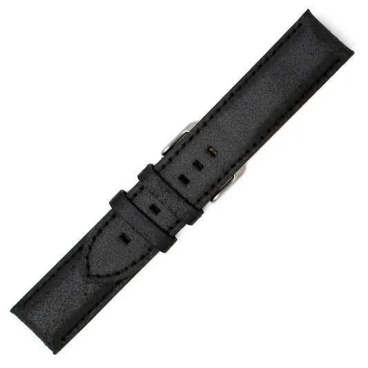 Λουρί 0506BK Black Leather Strap