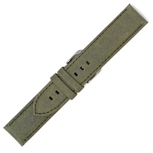 Λουρί 0506GR Green Leather Strap