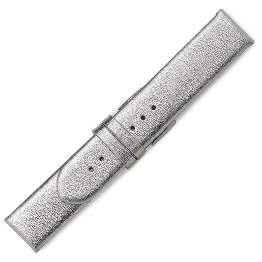 Λουρί 0508SI Silver Leather Strap