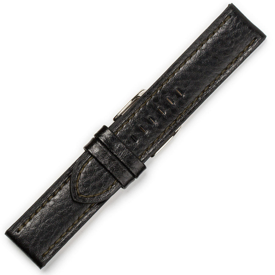 Λουρί 0556BK Black Leather Strap