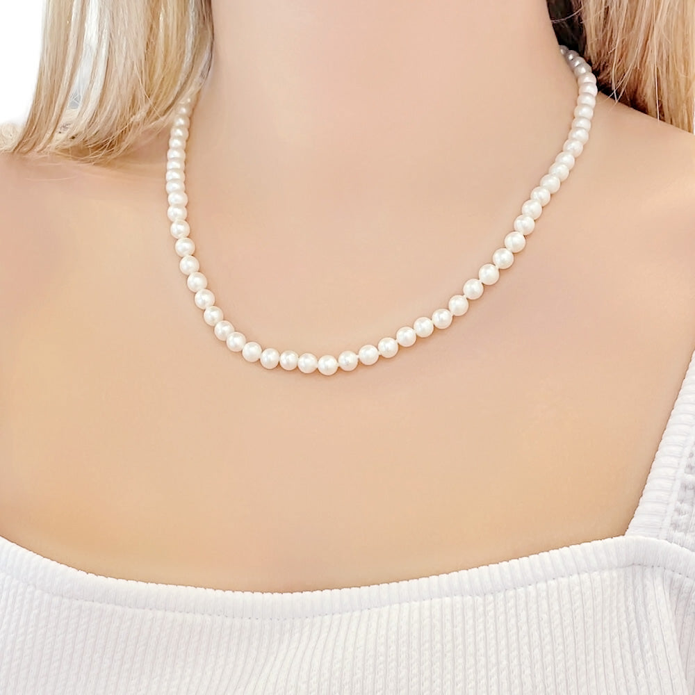 Necklace 110140 with Fresh Water Pearls 5.5-6.0mm 14ct