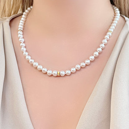 Necklace 110151 with Fresh Water Pearls 6.0-6.5mm 14ct