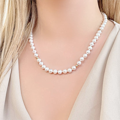 Necklace 110152 with Fresh Water Pearls 6.0-6.5mm 14ct