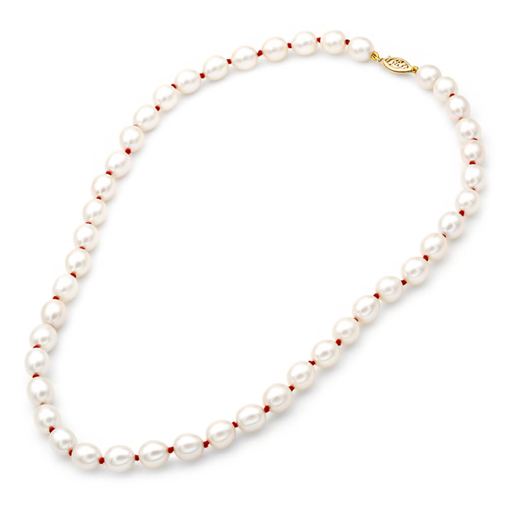 Necklace 110256 with Fresh Water Pearls 8.0-10.0mm 14ct