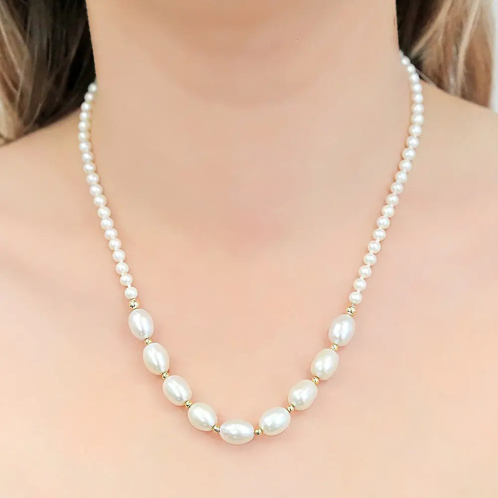 Κολιέ 110291 Μαργαριτάρια Fresh Water Pearl 4-9mm 14ct