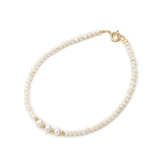 Βραχιόλι 111387 Fresh Water Pearl Κ14 με Μαργαριτάρια 2,5-4,0mm