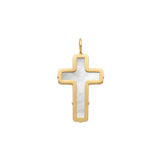 Μενταγιόν 112420 Σταυρός με Φίλντισι 14ct