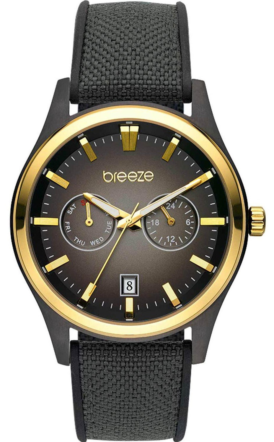 BREEZE 112452.2 Standout Black Fabric-Silicon Strap