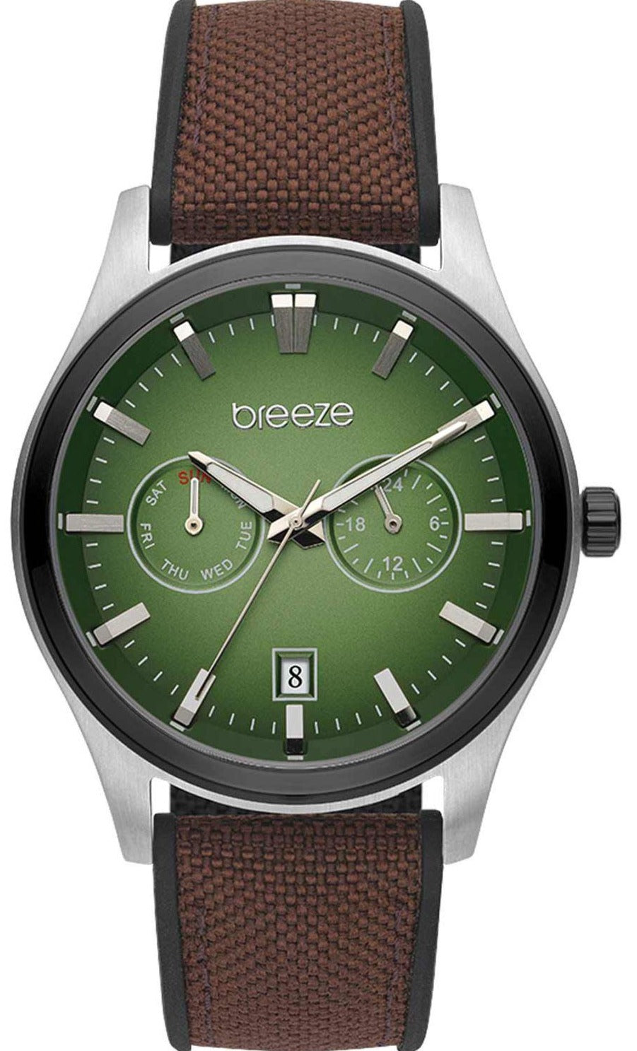 BREEZE 112452.5 Standout Brown Fabric-Silicon Strap