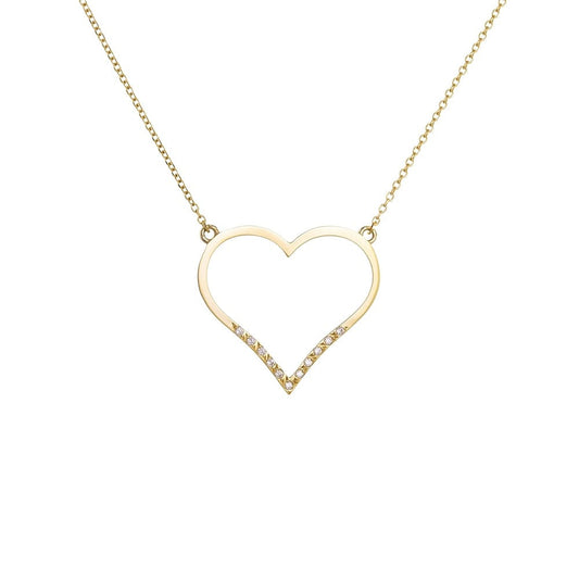 G508 Love Necklace with Heart in 14ct Gold