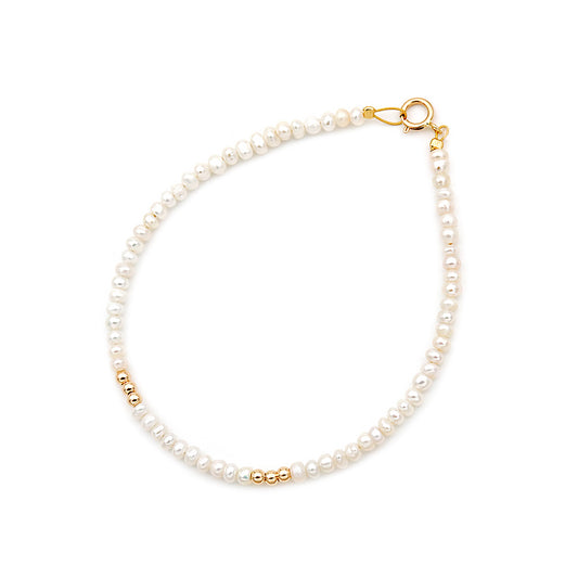 Βραχιόλι 113272 Fresh Water Pearl Κ14 με Μαργαριτάρια 3,0-3,5mm