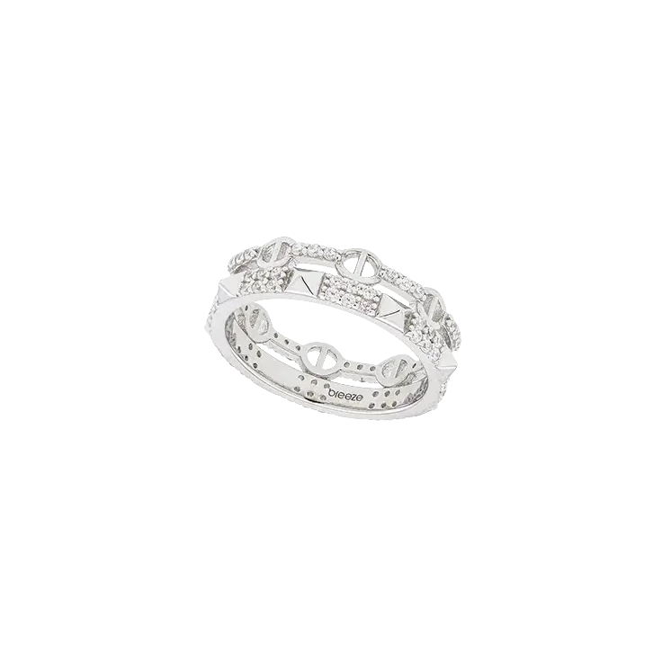 Breeze 111004.4 Series Ring In Platinum Plated Silver