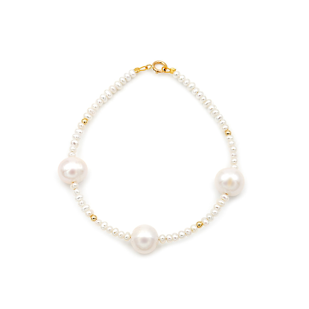 Βραχιόλι 114138 Fresh Water Pearl Κ14 με Μαργαριτάρια 2,5-11,0mm