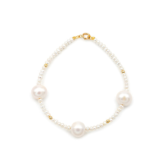 Βραχιόλι 114138 Fresh Water Pearl Κ14 με Μαργαριτάρια 2,5-11,0mm