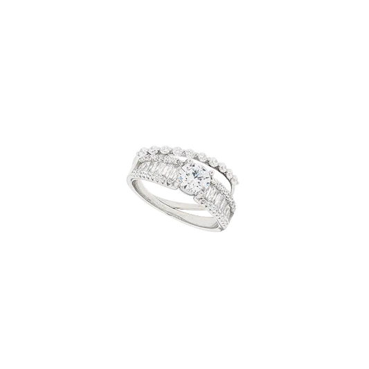 Breeze 111004.4 Series Ring In Platinum Plated Silver