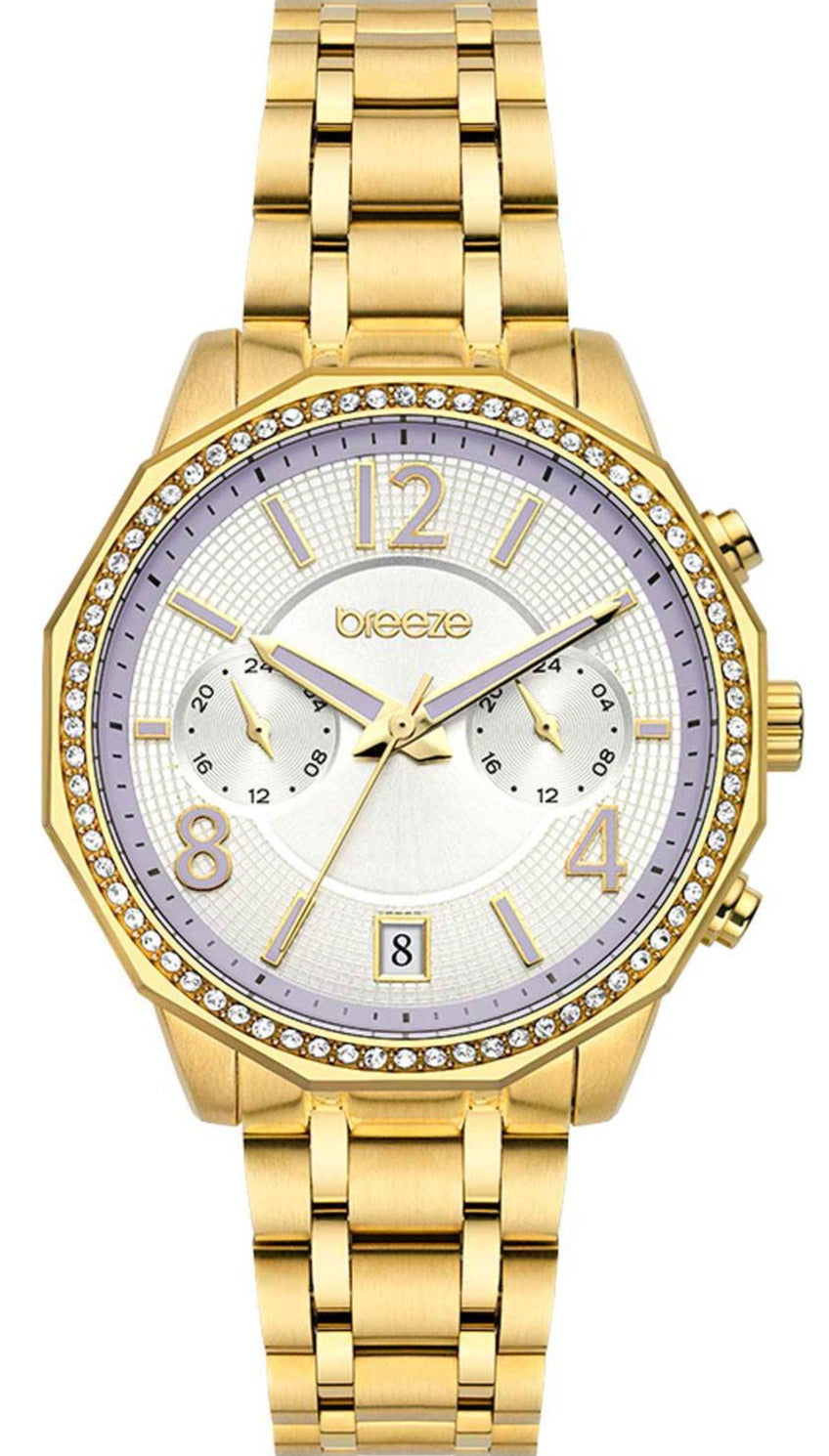 BREEZE 212451.1 Crystàl Swarovski Gold Stainless Steel Bracelet