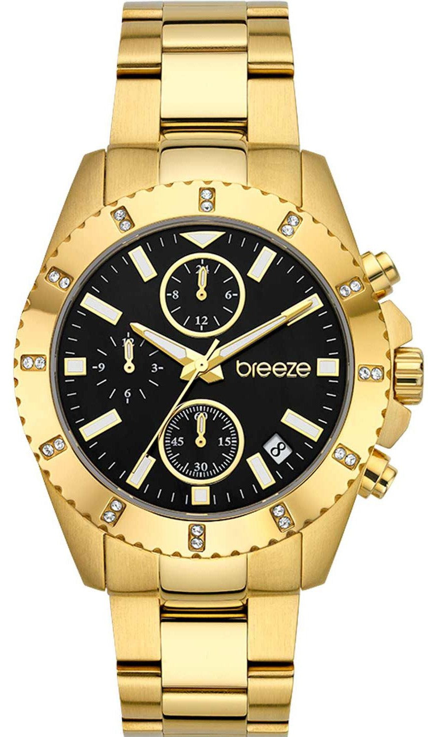 BREEZE 212461.2 Obsession Swarovski Gold Stainless Steel Bracelet