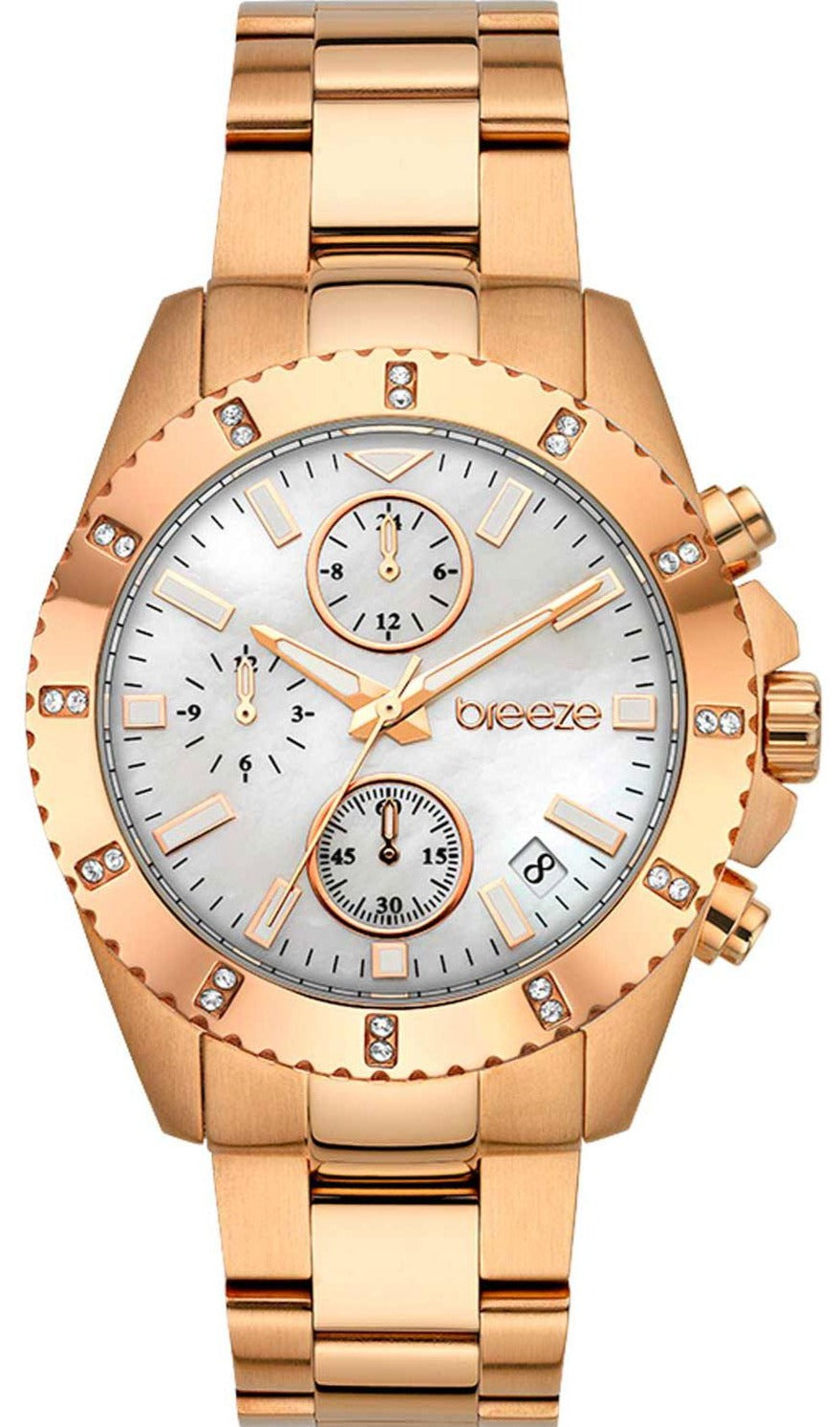 BREEZE 212461.4 Obsession Swarovski Rose Gold Stainless Steel Bracelet