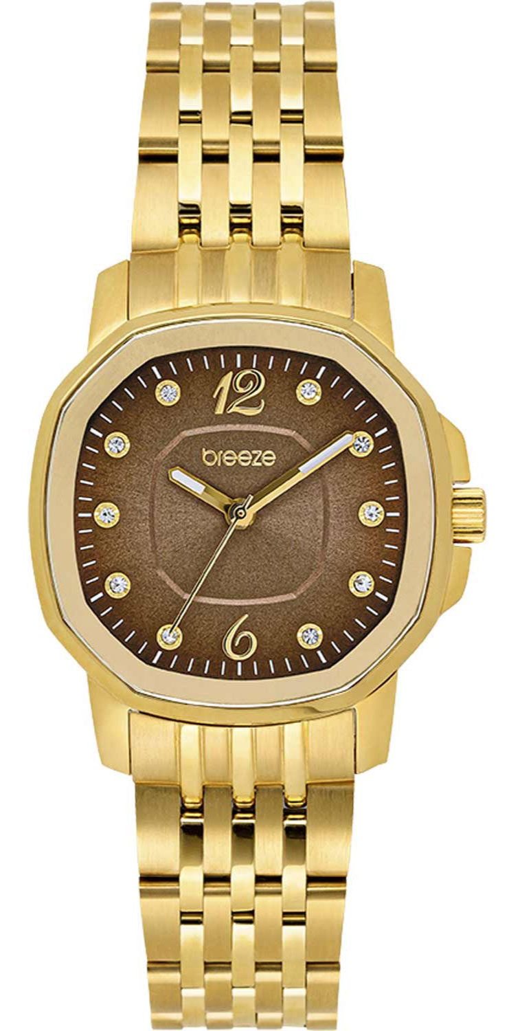 BREEZE 212281.2 Prestinia Swarovski Chronograph Gold Stainless Steel Bracelet