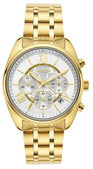 BREEZE 212521.8 Poshius Chronograph Gold Stainless Steel Bracelet