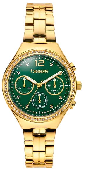 BREEZE 212281.2 Prestinia Swarovski Chronograph Gold Stainless Steel Bracelet