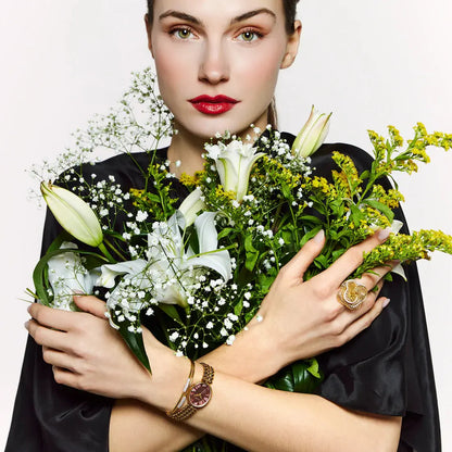 BREEZE 212281.2 Prestinia Swarovski Chronograph Gold Stainless Steel Bracelet