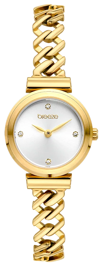 BREEZE 212281.2 Prestinia Swarovski Chronograph Gold Stainless Steel Bracelet