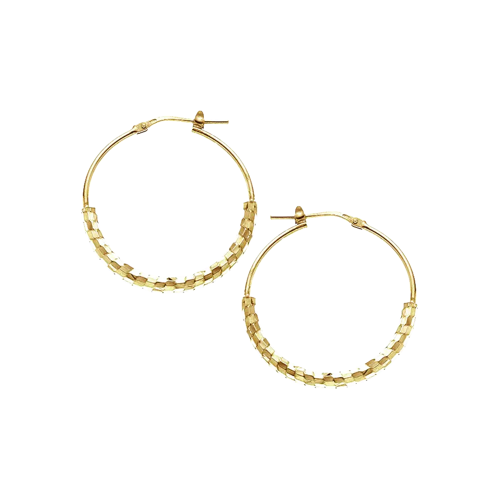 Breeze 213007.7 Black Silver Hoop Earrings